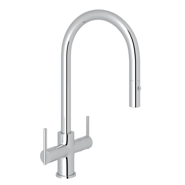 Rohl - PirelloneE Two Handle Pull-Down Kitchen Faucet - Polished Chrome