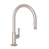 Rohl - Graceline Pull-Down Kitchen Faucet With C-Spout - Satin Nickel