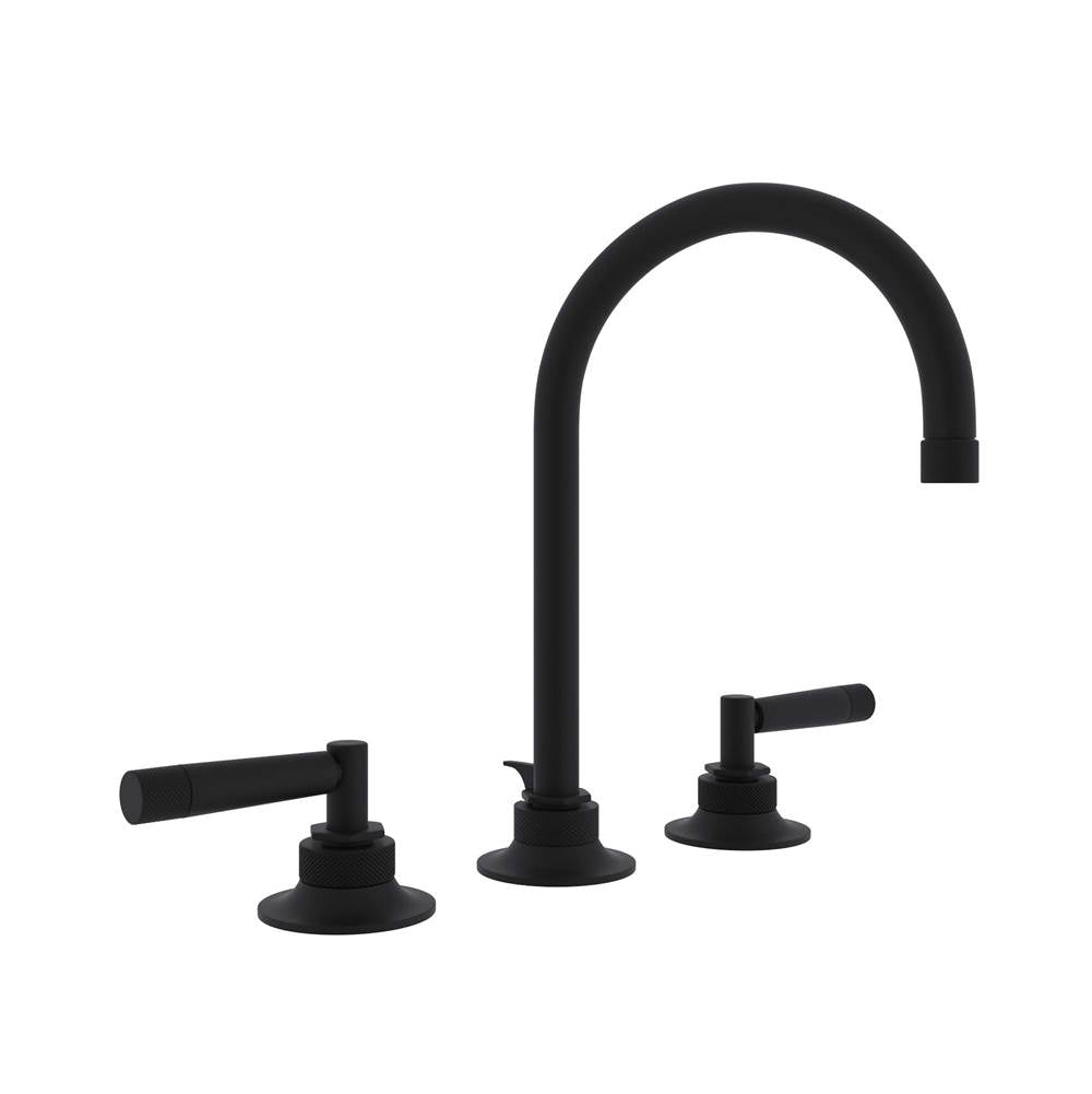 Rohl - Graceline Widespread Lavatory Faucet With C-Spout - Matte Black