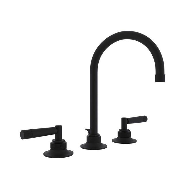 Rohl - Graceline Widespread Lavatory Faucet With C-Spout - Matte Black