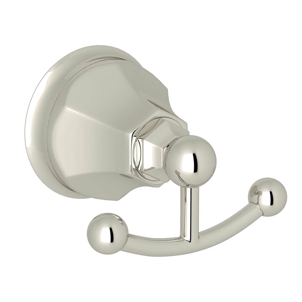 Rohl - Palladian Double Robe Hook - Polished Nickel