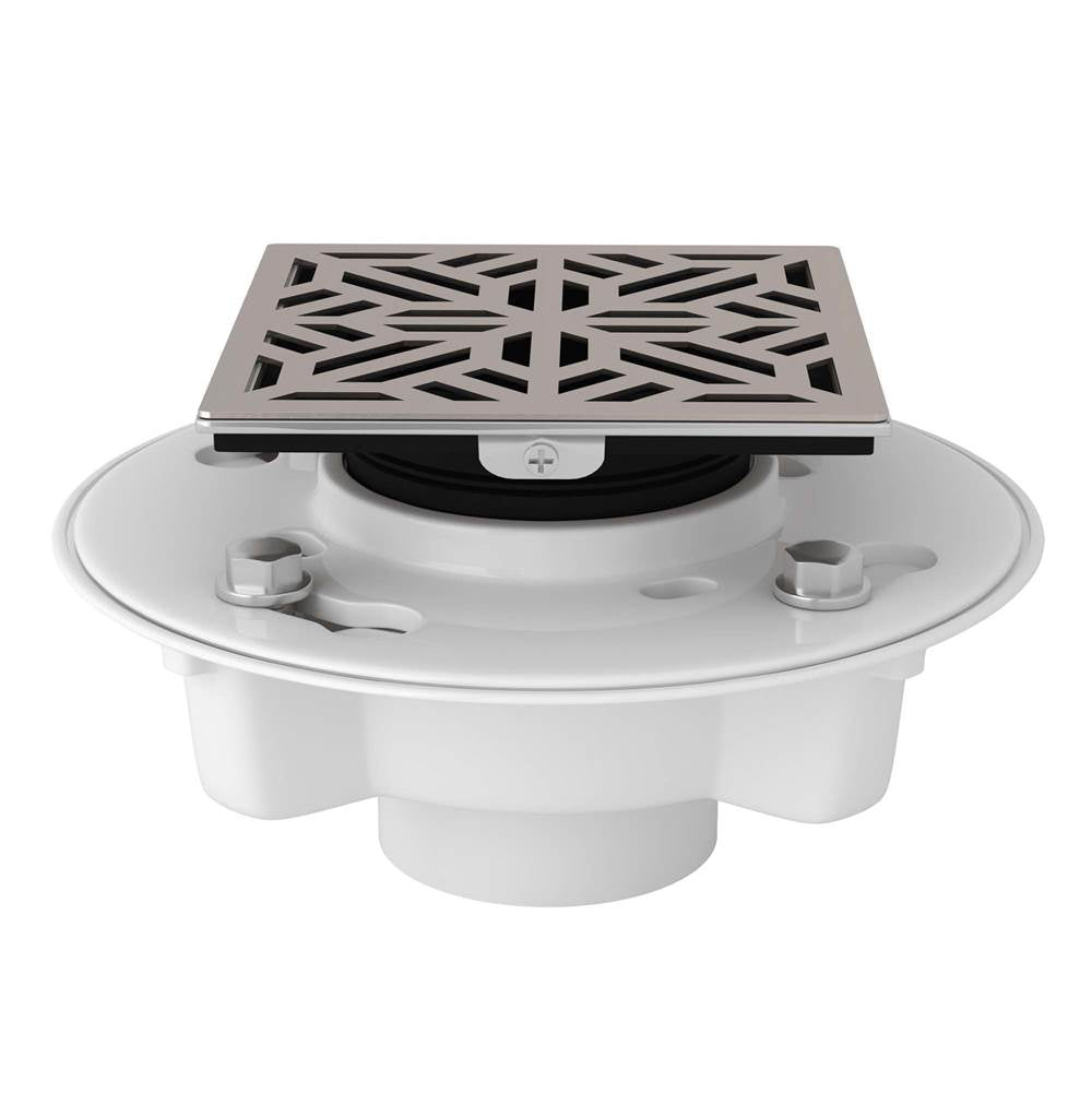 Rohl - PVC 2'' X 3'' Drain Kit With 3144 Mosaic Decorative Cover - Satin Nickel
