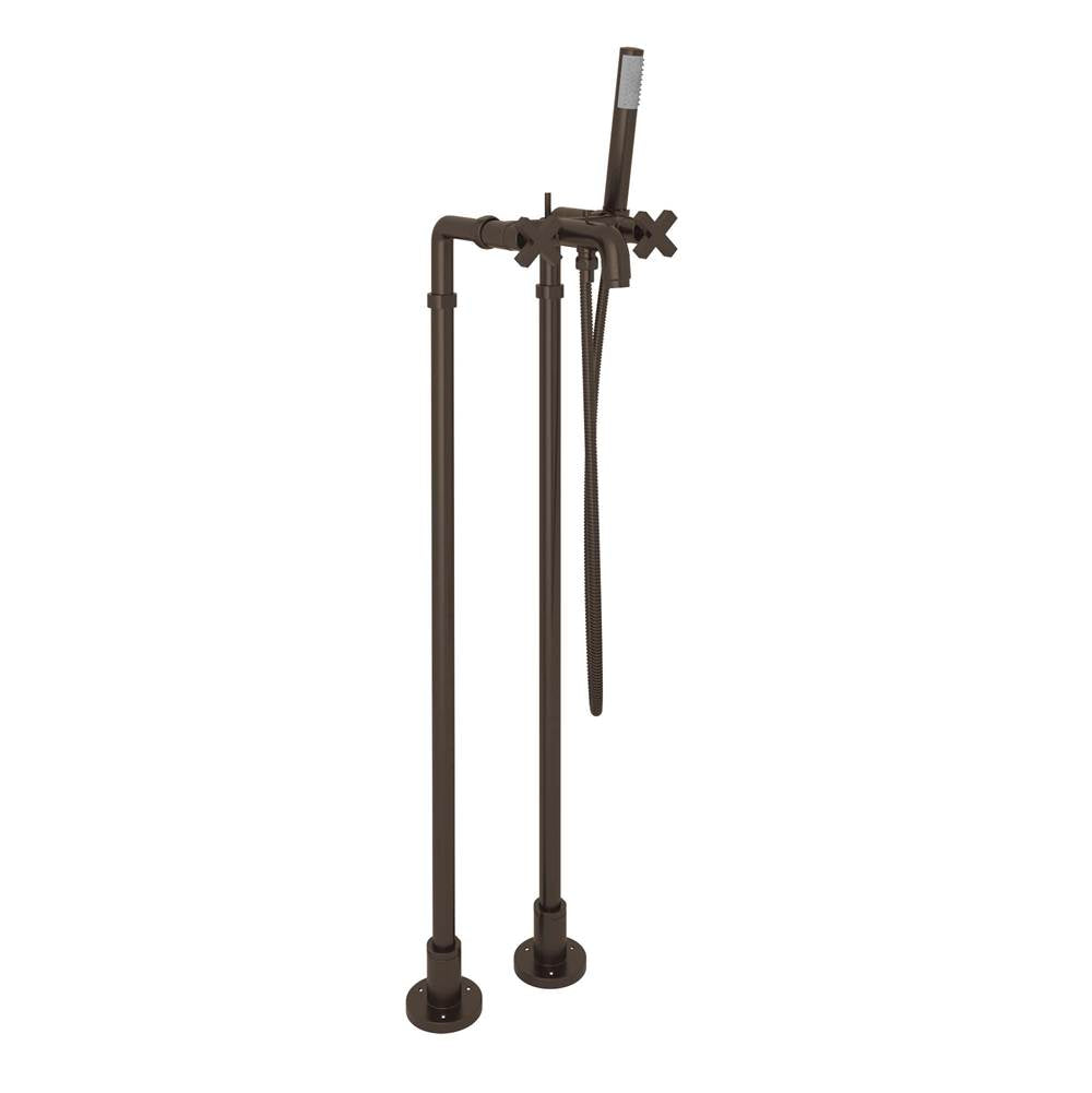 Rohl - Lombardia Floor Mount Tub Filler - Tuscan Brass