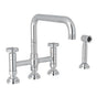 Rohl - CampoE Bridge Kitchen Faucet With Side Spray - Polished Chrome
