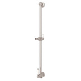 Rohl - 25'' Slide Bar With Integrated Volume Control And Outlet - Satin Nickel