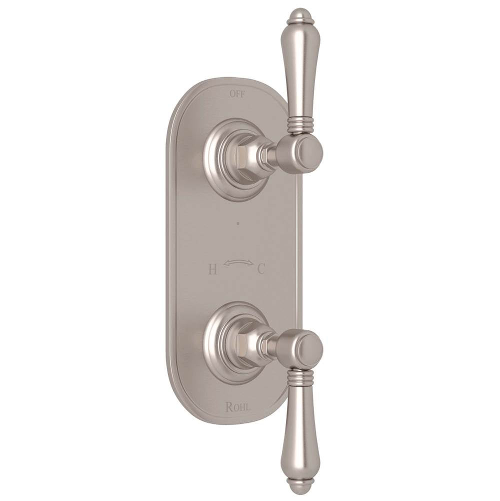 Rohl - 1/2'' Thermostatic Trim With Diverter - Satin Nickel