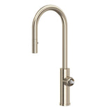 Rohl - EclissiE Pull-Down Bar/Food Prep Kitchen Faucet With C-Spout - Less Handle - Satin Nickel
