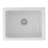 Rohl - AlliaE 24'' Fireclay Single Bowl Undermount Kitchen Or Laundry Sink - White