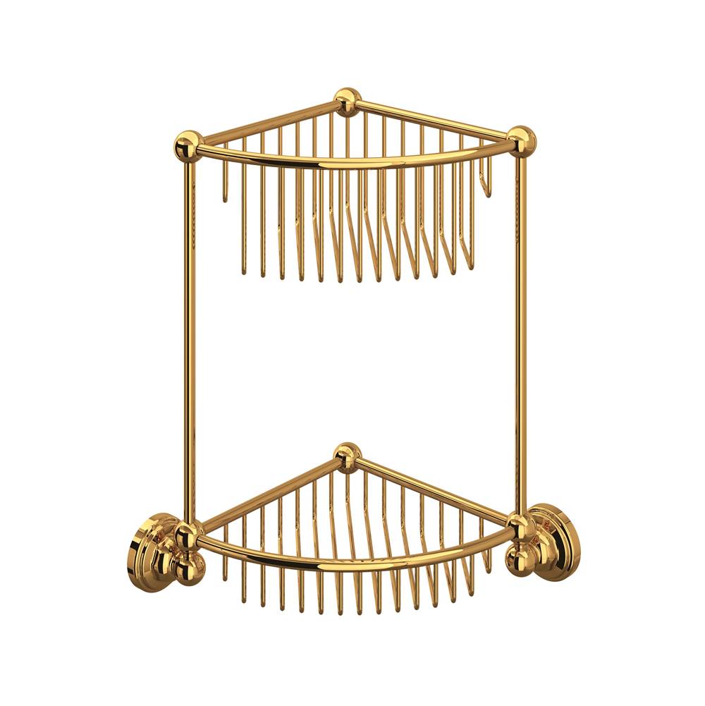 Rohl - Two Tier Corner Basket - English Gold