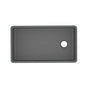 Rohl - AlliaE 36'' Fireclay Single Bowl Farmhouse Apron Front Kitchen Sink - Satin Grey