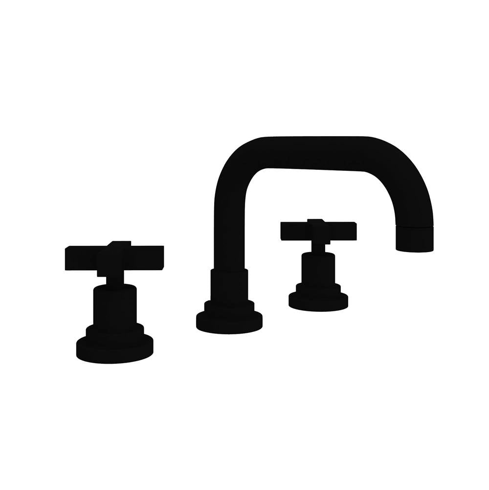Rohl - Lombardia Widespread Lavatory Faucet With U-Spout - Matte Black