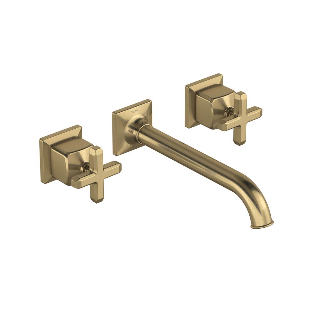 Rohl - ApothecaryE Wall Mount Lavatory Faucet Trim - Antique Gold