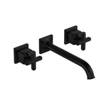 Rohl - ApothecaryE Wall Mount Lavatory Faucet Trim - Matte Black