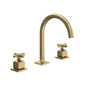 Rohl - ApothecaryE Widespread Lavatory Faucet With C-Spout - Antique Gold