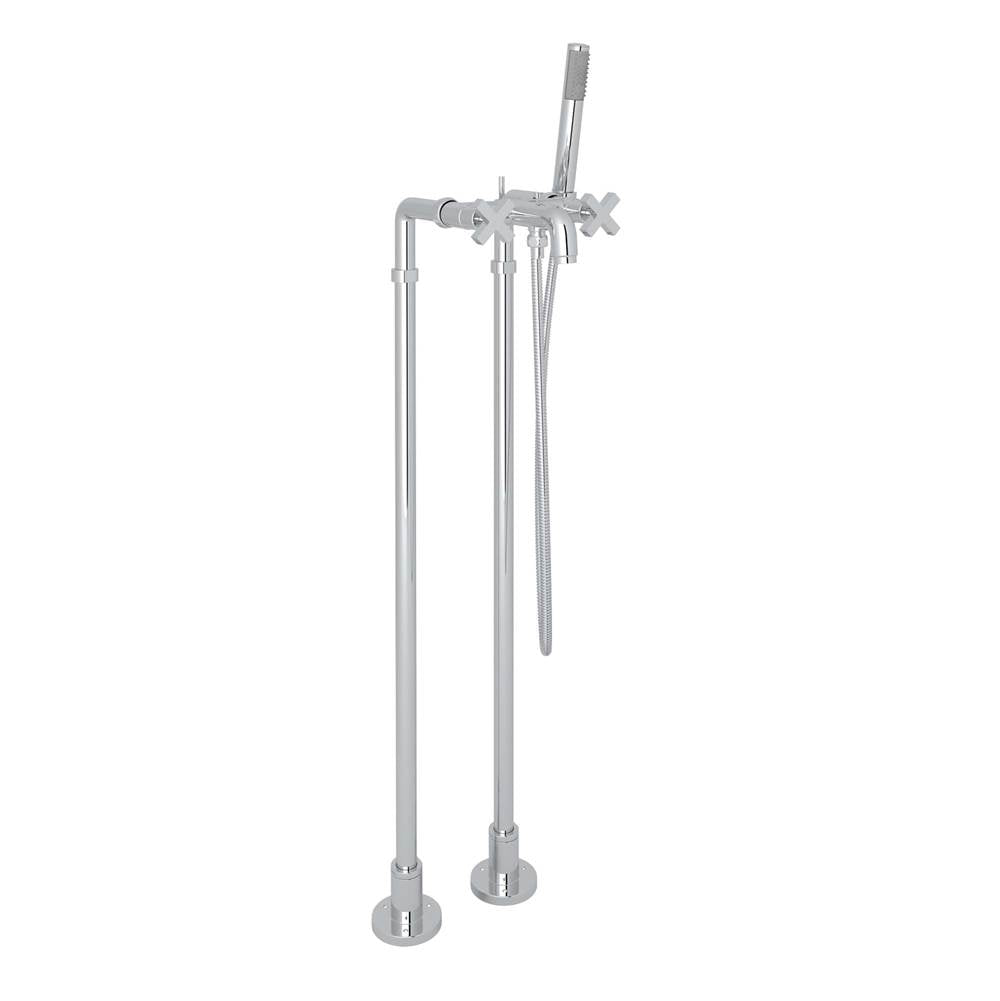 Rohl - Lombardia Floor Mount Tub Filler - Polished Chrome