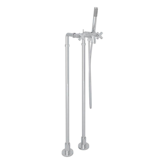 Rohl - Lombardia Floor Mount Tub Filler - Polished Chrome