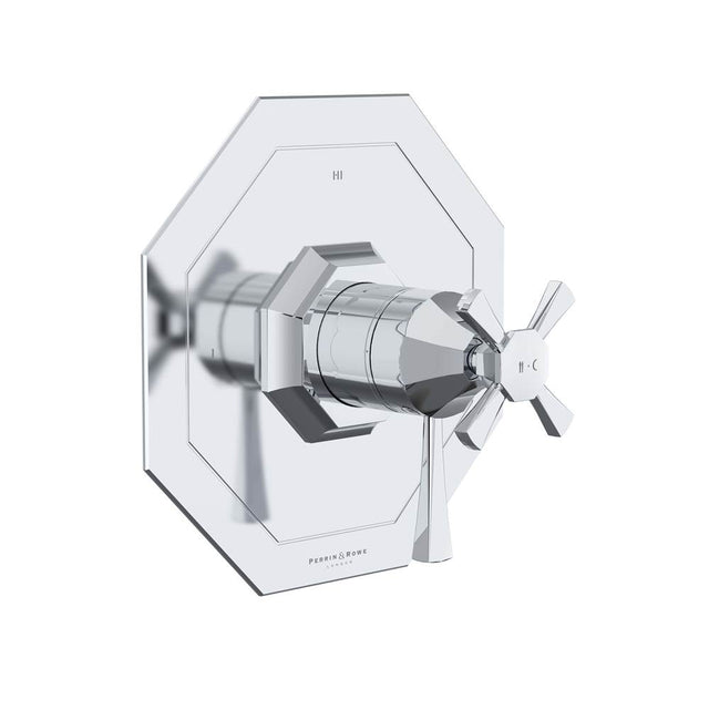 Rohl - DecoE 1/2'' Therm & Pressure Balance Trim With 3 Functions - Polished Chrome