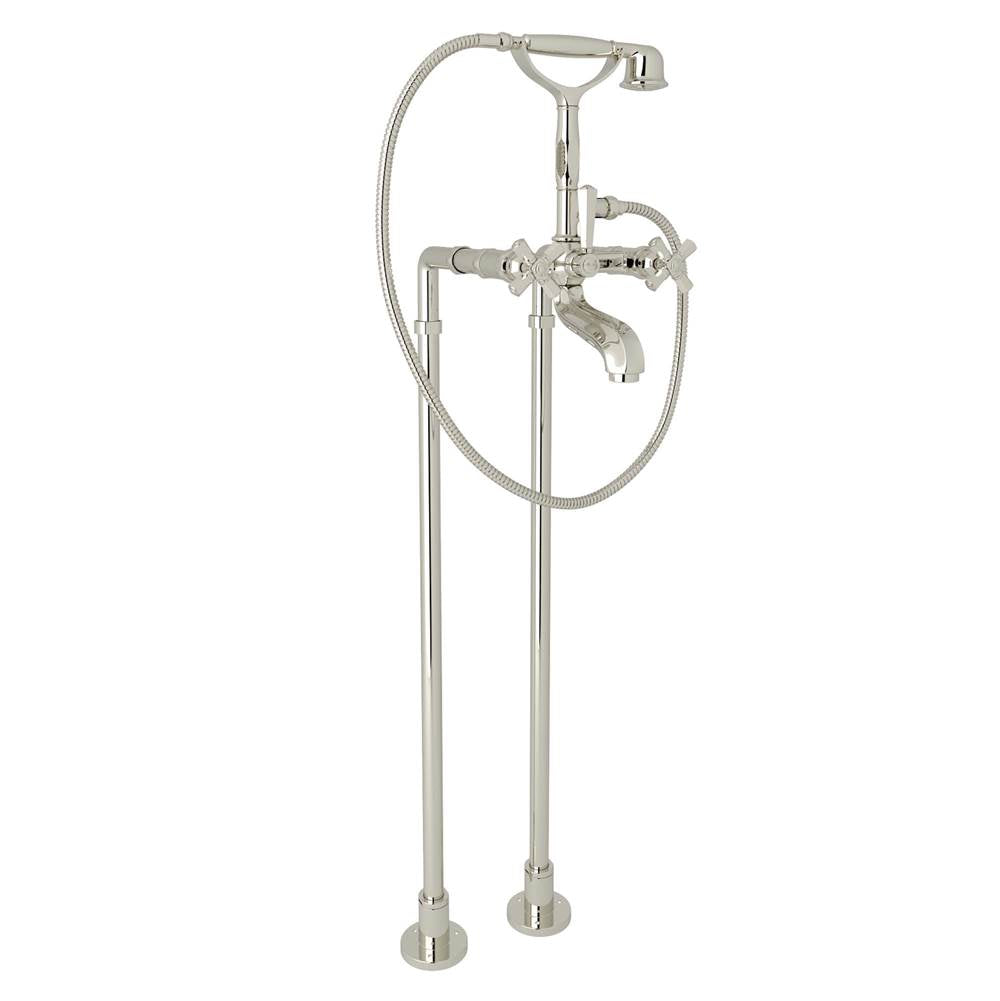Rohl - Palladian Floor Mount Tub Filler - Polished Nickel