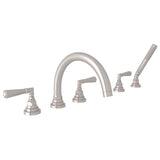 Rohl - San GiovanniE 5-Hole Deck Mount Tub Filler - Satin Nickel