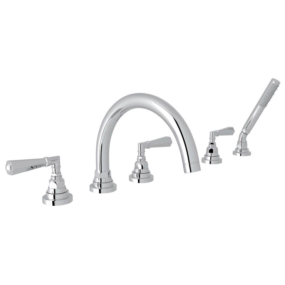 Rohl - San GiovanniE 5-Hole Deck Mount Tub Filler - Polished Chrome