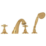 Rohl - Acqui 4-Hole Deck Mount Tub Filler - Italian Brass