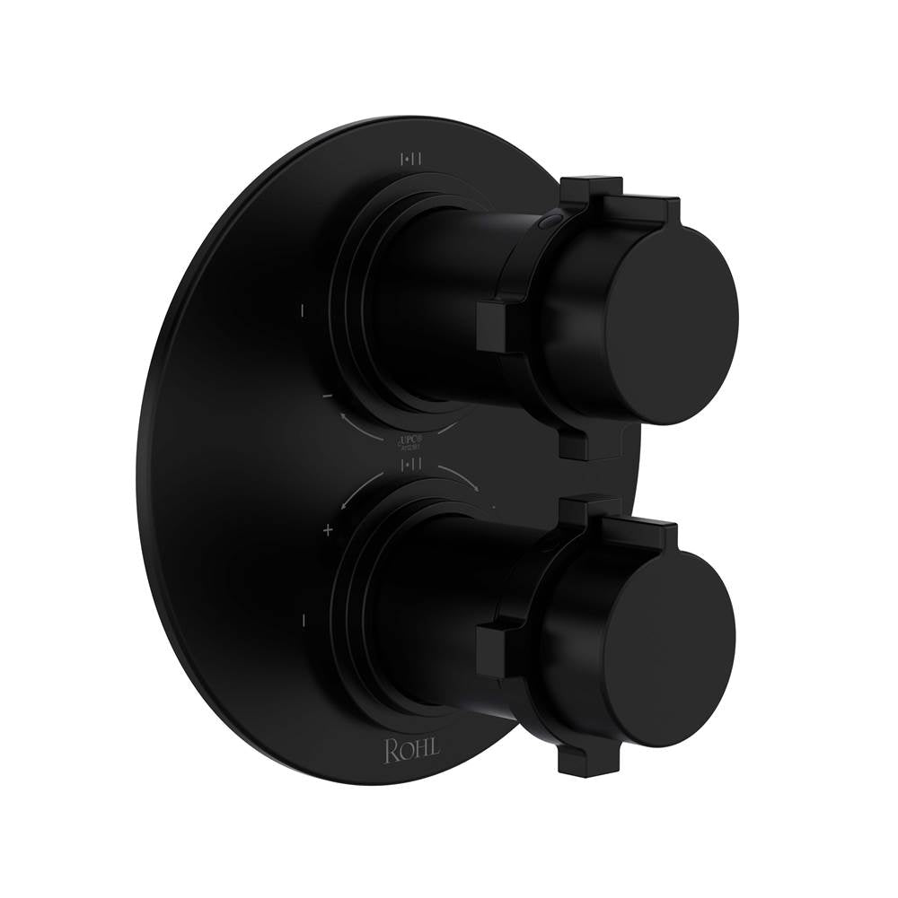 Rohl - Lombardia 3/4'' Therm & Pressure Balance Trim With 6 Functions - Matte Black