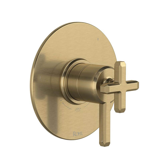 Rohl - ApothecaryE 1/2'' Therm & Pressure Balance Trim With 5 Functions - Antique Gold