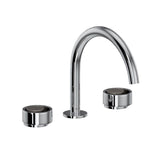 Rohl - EclissiE Widespread Lavatory Faucet With C-Spout - Polished Chrome With Satin Nickel