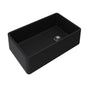 Rohl - AlliaE 32'' Fireclay Single Bowl Farmhouse Apron Front Kitchen Sink - Satin Black