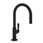 Rohl - Graceline Pull-Down Bar/Food Prep Kitchen Faucet With C-Spout - Matte Black