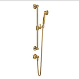 Rohl - Handshower Set With 24'' Slide Bar and Single Function Handshower - Italian Brass