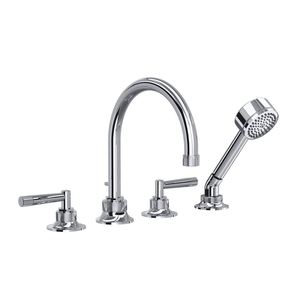 Rohl - Graceline 4-Hole Deck Mount Tub Filler - Polished Chrome