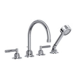 Rohl - Graceline 4-Hole Deck Mount Tub Filler - Polished Chrome
