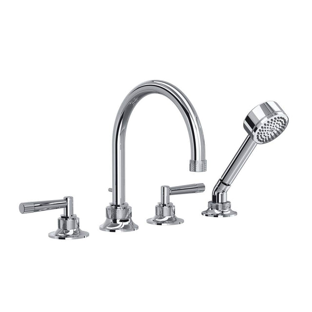 Rohl - Graceline 4-Hole Deck Mount Tub Filler - Polished Chrome