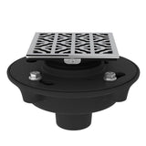 Rohl - Cast Iron 2'' No Hub Drain Kit With 3146 Petal Decorative Cover - Polished Chrome