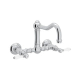 Rohl - Acqui Wall Mount Bridge Kitchen Faucet With Column Spout - Polished Chrome