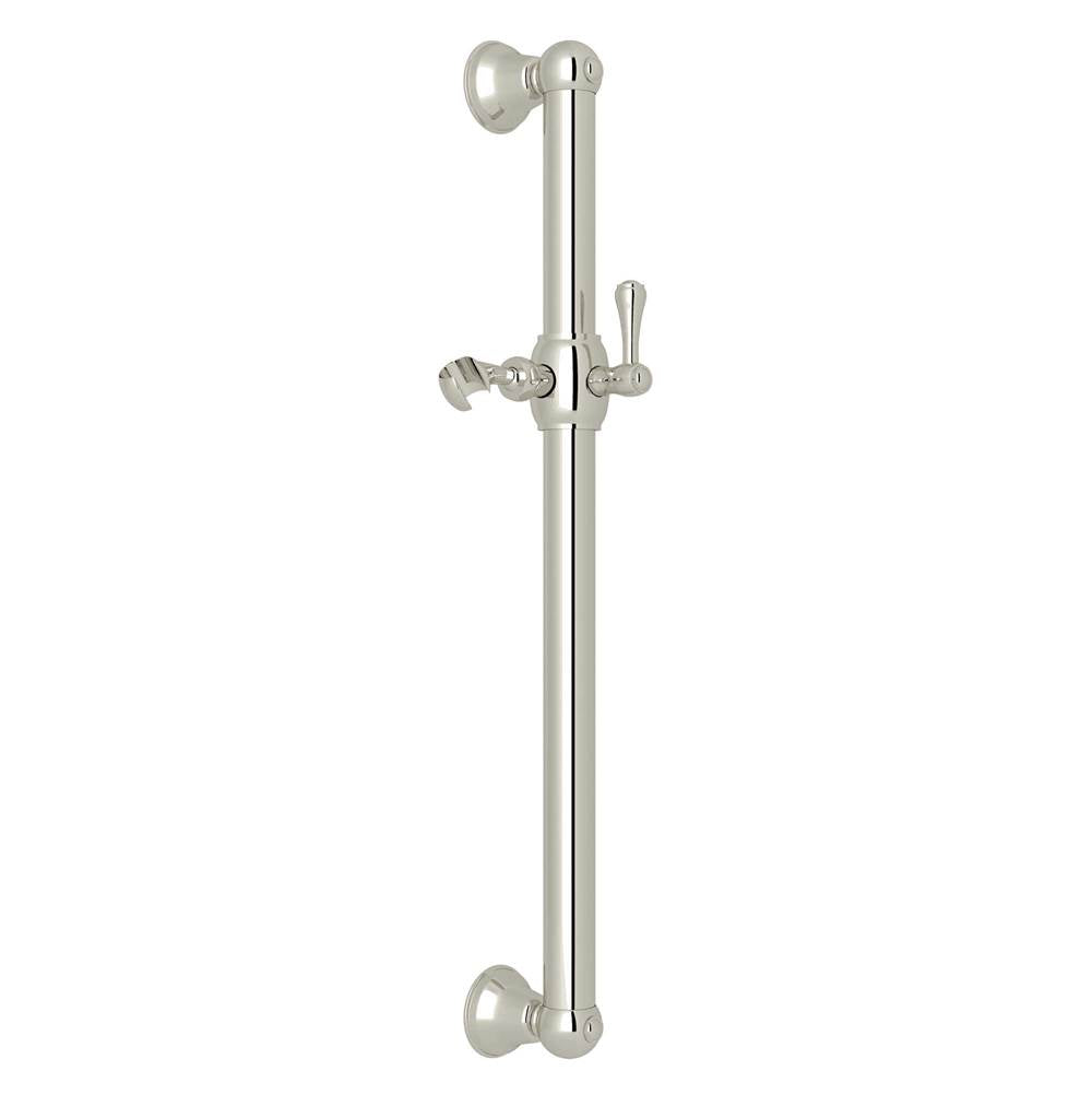 Rohl - 24'' Grab Bar With Sliding Handshower Holder - Polished Nickel