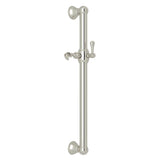 Rohl - 24'' Grab Bar With Sliding Handshower Holder - Polished Nickel
