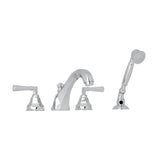 Rohl - Palladian 4-Hole Deck Mount Tub Filler - Polished Chrome