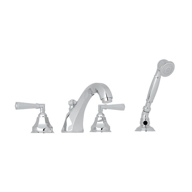 Rohl - Palladian 4-Hole Deck Mount Tub Filler - Polished Chrome