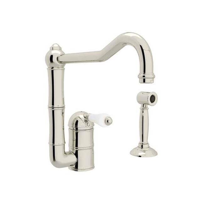 Rohl - Acqui Kitchen Faucet With Side Spray - Polished Nickel