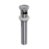 Rohl - Lavatory Push Drain With Overflow - Polished Chrome