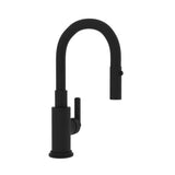 Rohl - Lombardia Pull-Down Bar/Food Prep Kitchen Faucet - Matte Black
