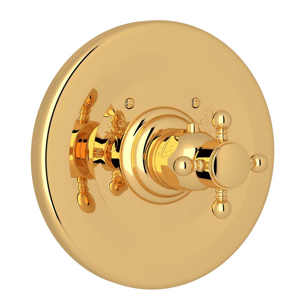 Rohl - 3/4'' Thermostatic Trim Without Volume Control - Unlacquered Brass
