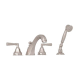 Rohl - Palladian 4-Hole Deck Mount Tub Filler - Satin Nickel