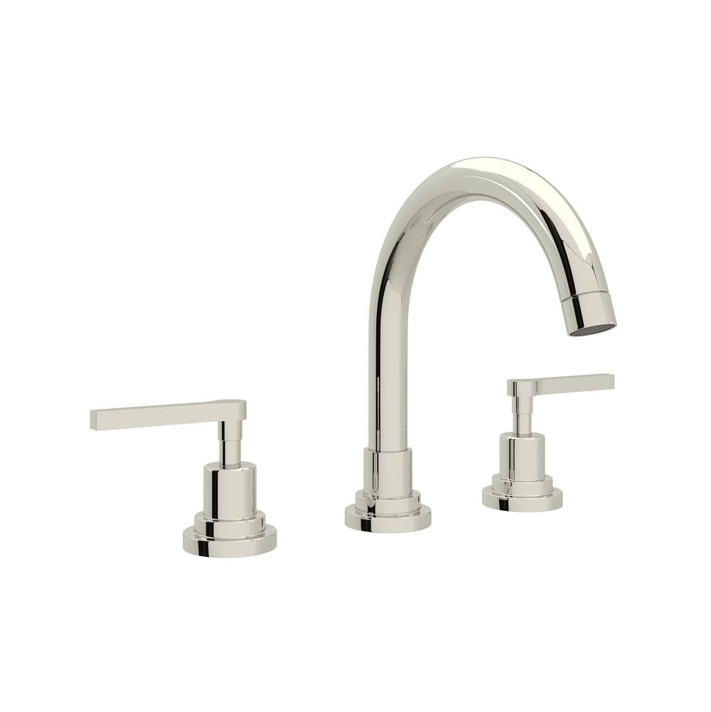 Rohl - Lombardia Widespread Lavatory Faucet With C-Spout - Polished Nickel