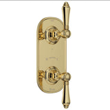 Rohl - 1/2'' Thermostatic Trim With Diverter - Unlacquered Brass
