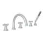 Rohl - Lombardia 5-Hole Deck Mount Tub Filler With C-Spout - Polished Chrome