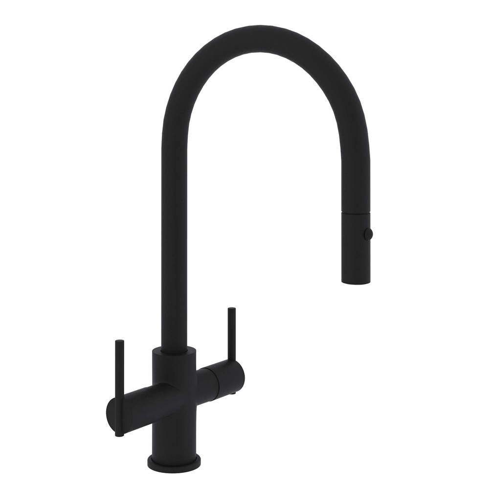 Rohl - PirelloneE Two Handle Pull-Down Kitchen Faucet - Matte Black