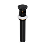 Rohl - Lavatory Push Drain With Overflow - Matte Black